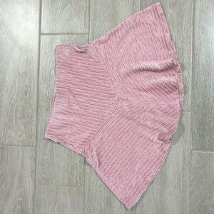 Free People Velvet Pink Skater Skirt